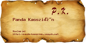 Panda Kasszián névjegykártya